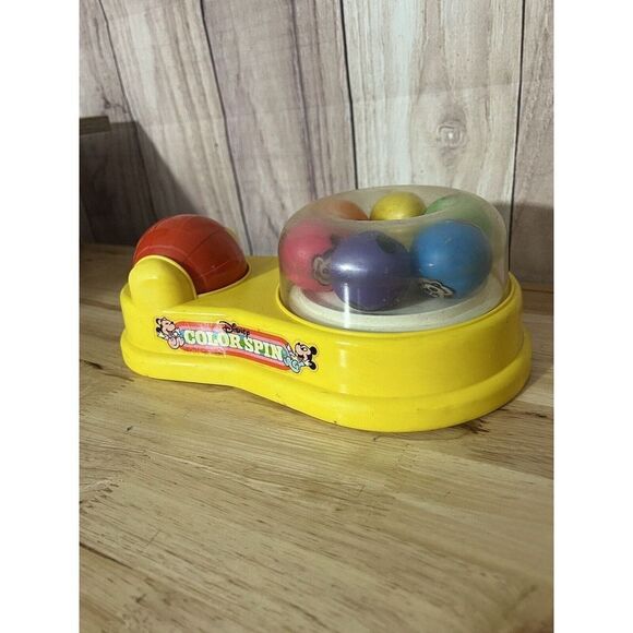 VINTAGE DISNEY COLOR SPIN TOY MATTEL 1986 MICKEY MINNIE MOUSE BABY INFANT TOY - Picture 6 of 10